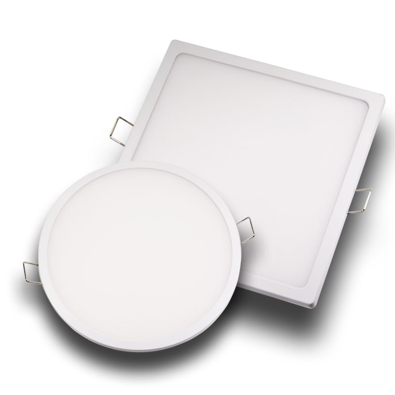 Ultra-narrow edeg led round square panel light led downlight 8w 16w 22w 30w conceal driver with snap-fit design