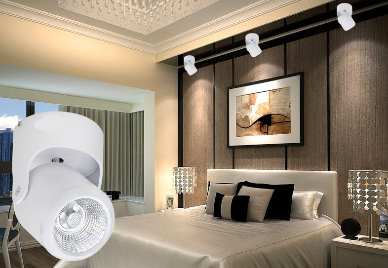 Surface Mounted COB LED Downlight 10W 20W LED Indoor Lighting Lamp AC110V 220V 360degree Rotation Ceiling Spot Light