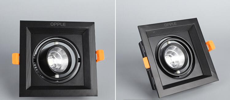 Black-square Dimmable Led COB Ceiling led downlight 10w 15w rotating 110/220V Warm / white surface mounted Indoor Lighting