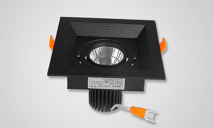Black-square Dimmable Led COB Ceiling led downlight 10w 15w rotating 110/220V Warm / white surface mounted Indoor Lighting