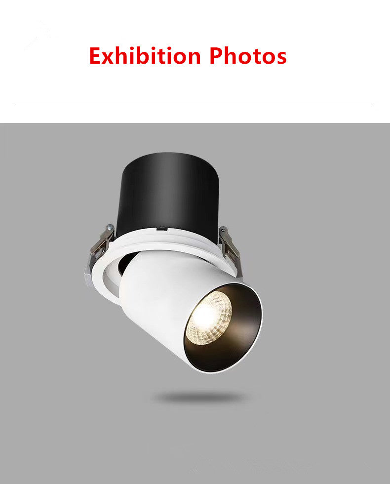 NEW LED Aluminum Recessed Rotating Downlight 7W/9W/12W/15W/12W/25W Chip COB Spot Light Ceiling Lamp AC85-265V Indoor Lighting