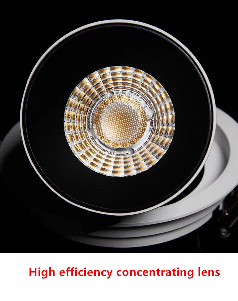 NEW LED Aluminum Recessed Rotating Downlight 7W/9W/12W/15W/12W/25W Chip COB Spot Light Ceiling Lamp AC85-265V Indoor Lighting