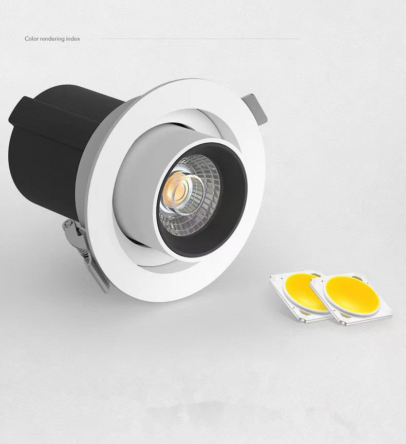 NEW LED Aluminum Recessed Rotating Downlight 7W/9W/12W/15W/12W/25W Chip COB Spot Light Ceiling Lamp AC85-265V Indoor Lighting