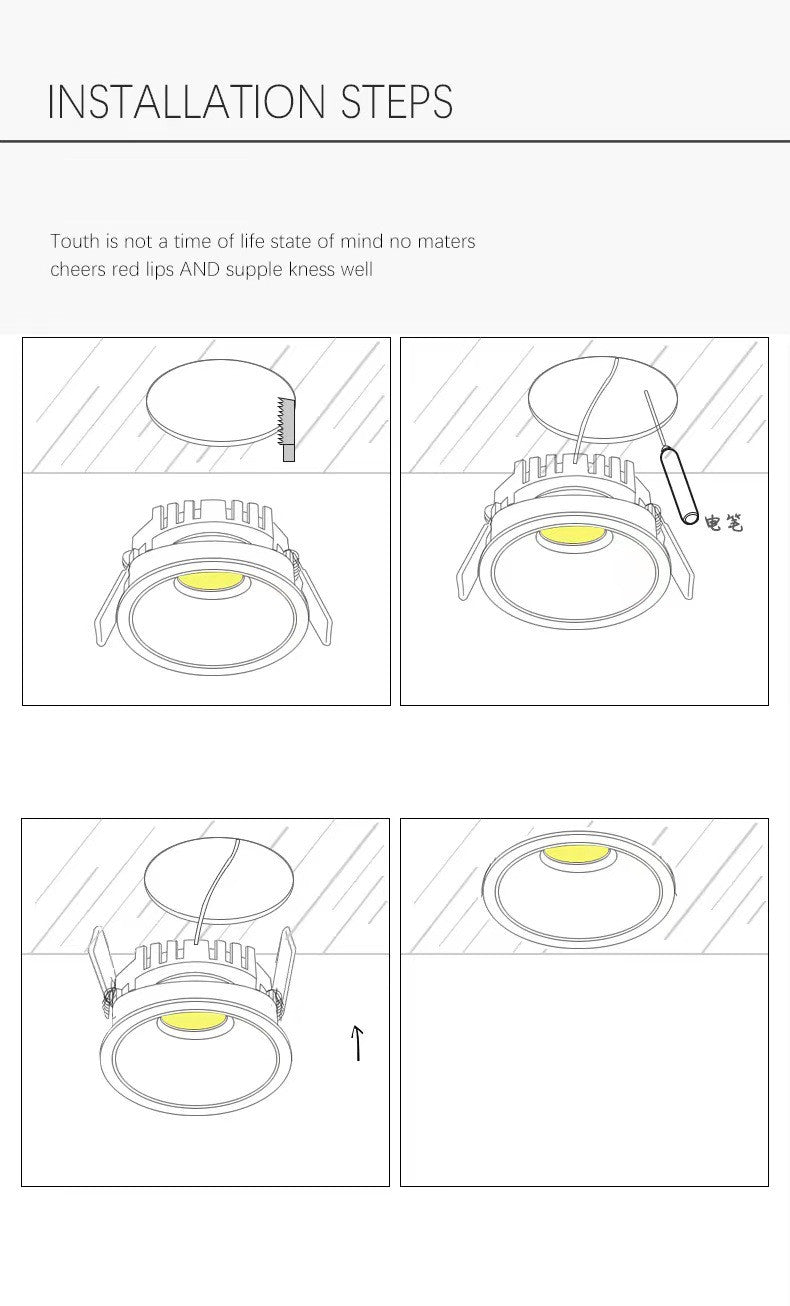 NEW LED Aluminum Recessed Rotating Downlight 7W/9W/12W/15W/12W/25W Chip COB Spot Light Ceiling Lamp AC85-265V Indoor Lighting