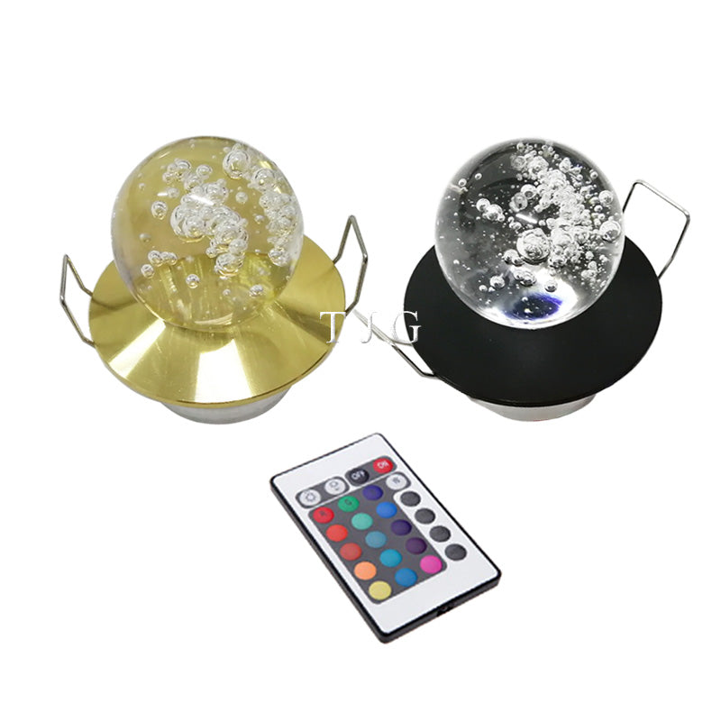 LED Ceiling Lamp Down Lights 3W RGB With Remote Recessed light Bulbs AC220V 3W Downlight Birthday party Colorful lights