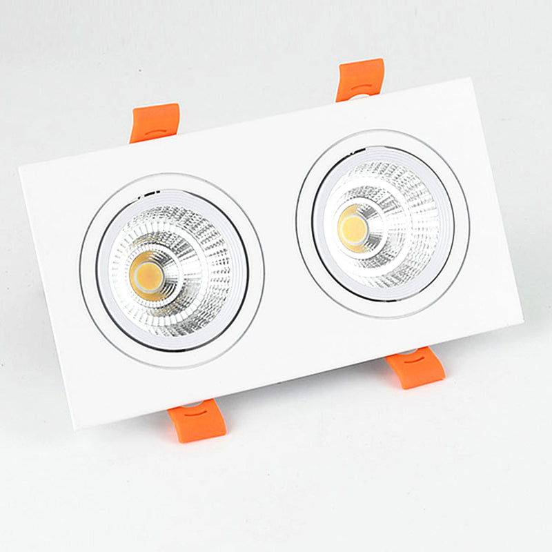 Square Recessed Dimmable COB LED Downlights 7W 9W 12W 18W 24W LED Ceiling Spot Lights 110-240V LED Ceiling Lamps Indoor Lighting