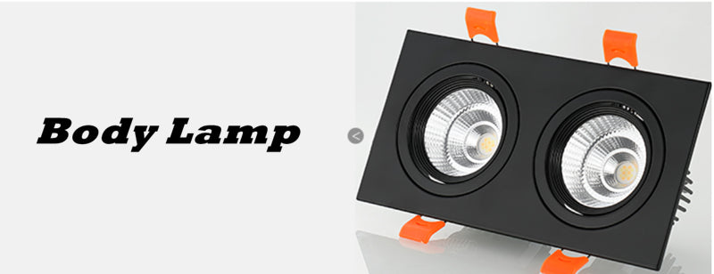 Square Recessed Dimmable COB LED Downlights 7W 9W 12W 18W 24W LED Ceiling Spot Lights 110-240V LED Ceiling Lamps Indoor Lighting