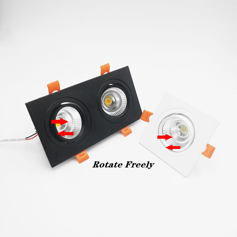 Square Recessed Dimmable COB LED Downlights 7W 9W 12W 18W 24W LED Ceiling Spot Lights 110-240V LED Ceiling Lamps Indoor Lighting