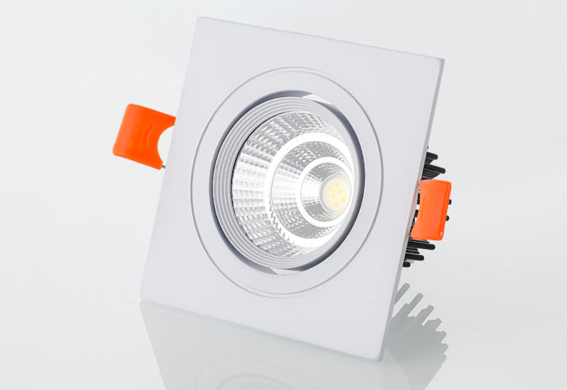 Square Recessed Dimmable COB LED Downlights 7W 9W 12W 18W 24W LED Ceiling Spot Lights 110-240V LED Ceiling Lamps Indoor Lighting