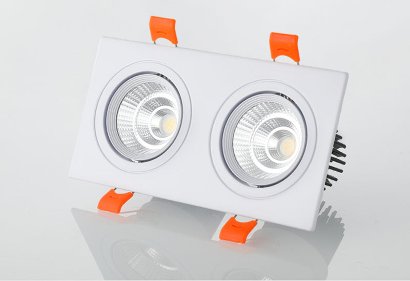 Square Recessed Dimmable COB LED Downlights 7W 9W 12W 18W 24W LED Ceiling Spot Lights 110-240V LED Ceiling Lamps Indoor Lighting