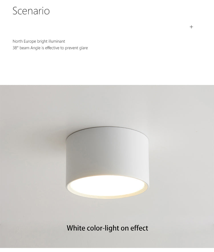 BRGT LED Surface Mounted Downlight 5W 7W 9W 12W SMD Ceiling Lamp Round Spot Lights AC85-265V Focos For Home Shop Indoor Lighting