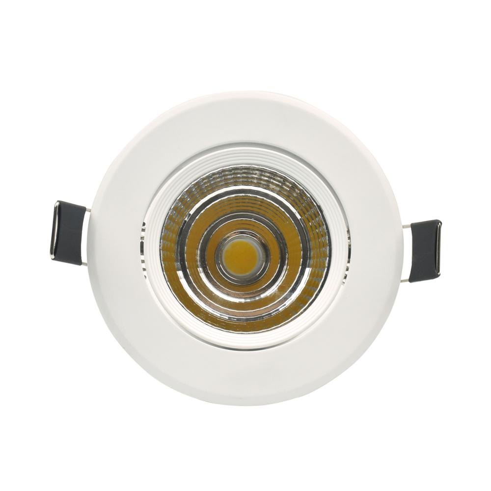 LED Downlight Dimmable COB 5W 10W White Body Full Aluminum With Driver 110V 220V for Home Store Office Hotel light