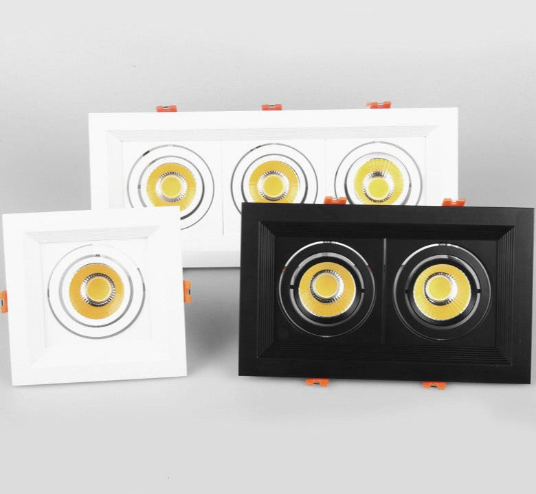 Square Recessed Dimmable COB LED Downlights 10W 20W 30W LED Ceiling Spot Lights AC85-265V LED Ceiling Lamps Indoor Lighting
