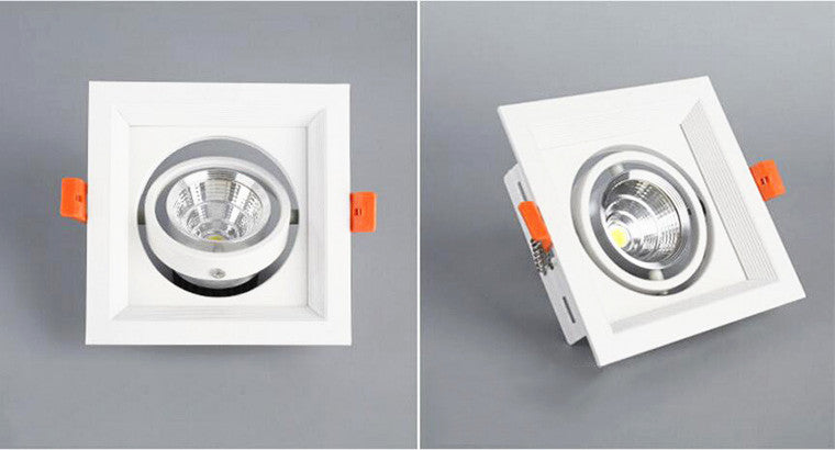 Square Recessed Dimmable COB LED Downlights 10W 20W 30W LED Ceiling Spot Lights AC85-265V LED Ceiling Lamps Indoor Lighting