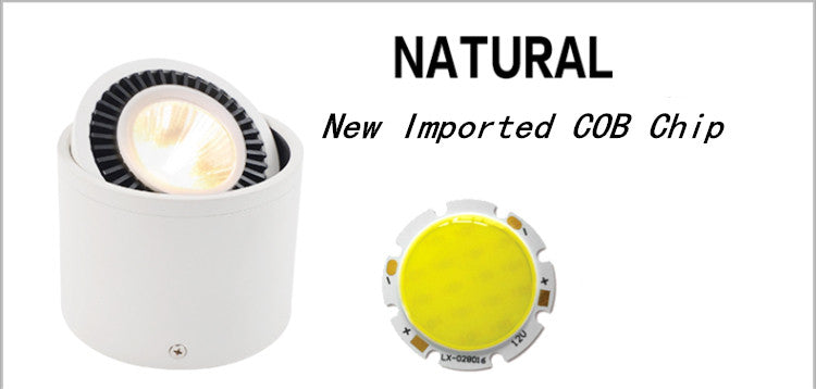 COB LED Recessed Downlights Dimmable 5W 7W 9W 15W Surface Mounted LED Ceiling Lamps Spot Light 360 Degree Rotation AC110V 220V