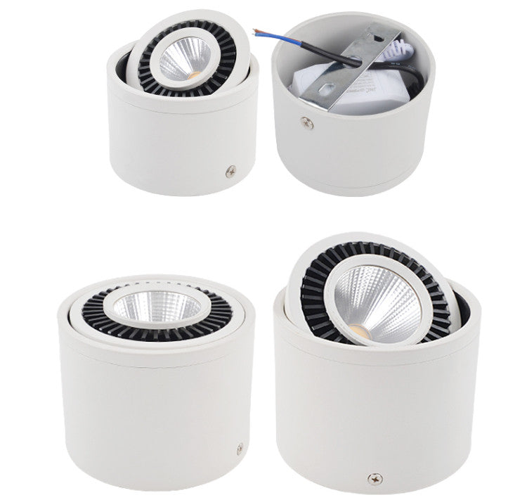 COB LED Recessed Downlights Dimmable 5W 7W 9W 15W Surface Mounted LED Ceiling Lamps Spot Light 360 Degree Rotation AC110V 220V