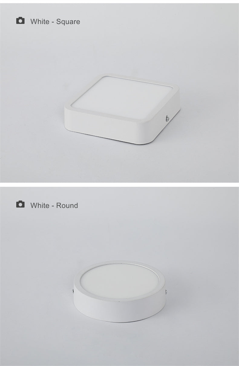 Round Square Panels Light Surface Mounted LED Ceiling Downlight Aisle Corridor Porch Ceiling lamp 6W 9W 12W 18W 24W