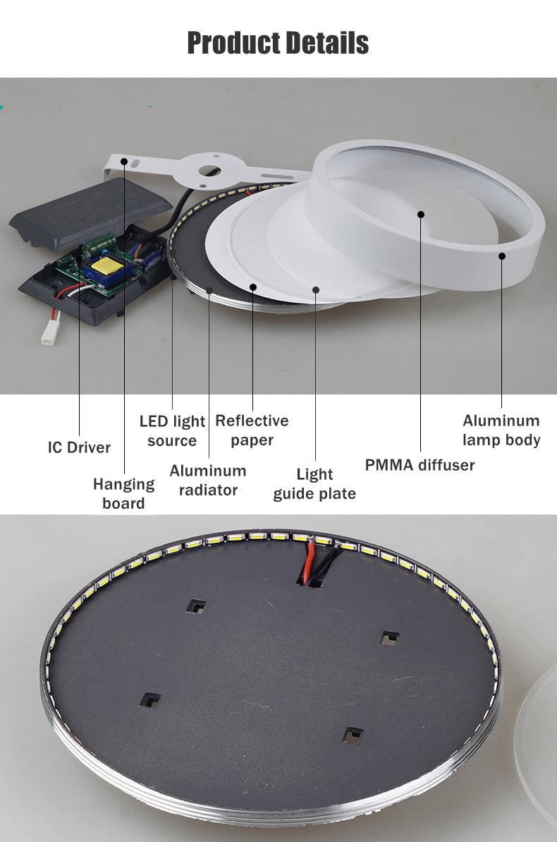 Round Square Panels Light Surface Mounted LED Ceiling Downlight Aisle Corridor Porch Ceiling lamp 6W 9W 12W 18W 24W