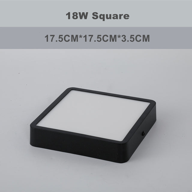 Round Square Panels Light Surface Mounted LED Ceiling Downlight Aisle Corridor Porch Ceiling lamp 6W 9W 12W 18W 24W