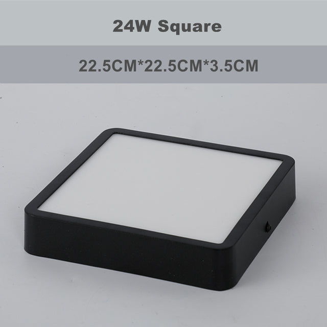 Round Square Panels Light Surface Mounted LED Ceiling Downlight Aisle Corridor Porch Ceiling lamp 6W 9W 12W 18W 24W