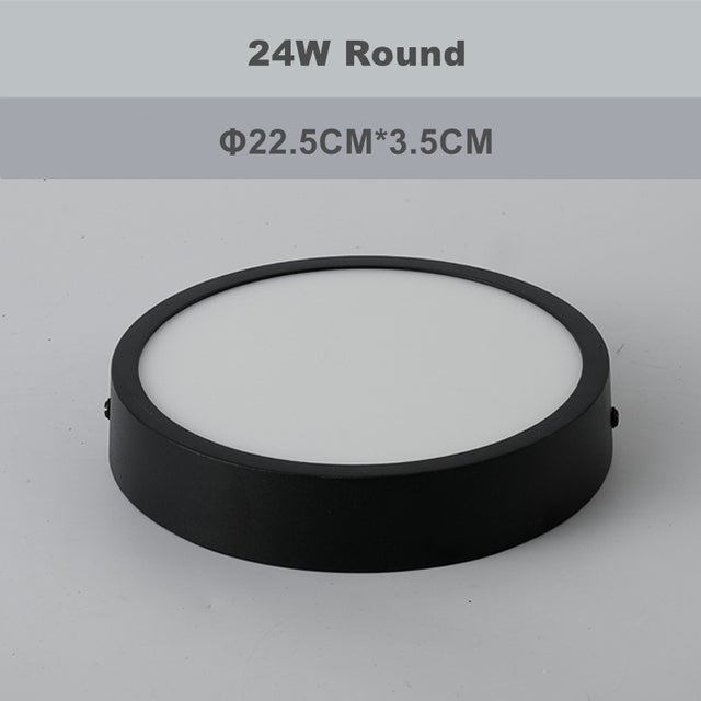 Round Square Panels Light Surface Mounted LED Ceiling Downlight Aisle Corridor Porch Ceiling lamp 6W 9W 12W 18W 24W