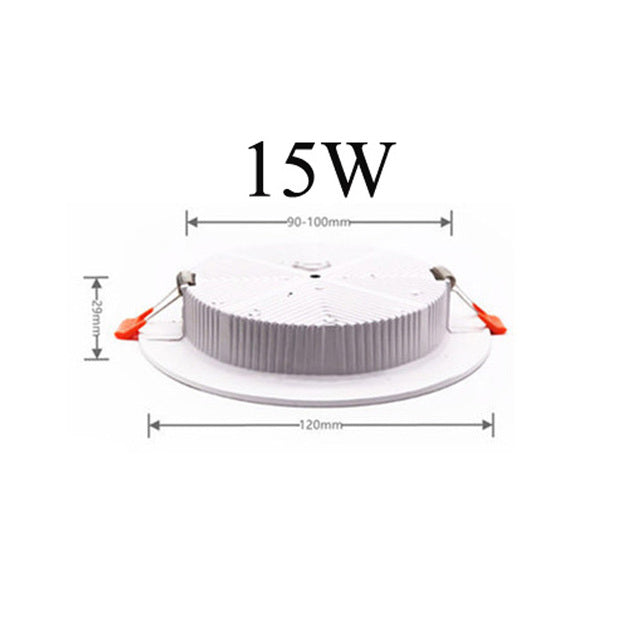 LED Recessed Dimmable Ultra-thin LED Downlight 18W 24W 110V-240V 5730 Ceiling Lamp 12W warm white For store supermarket lighting