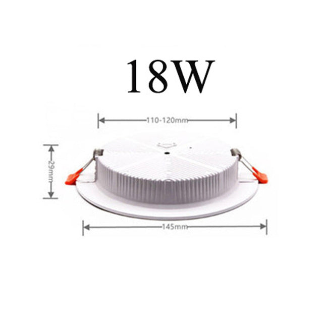 LED Recessed Dimmable Ultra-thin LED Downlight 18W 24W 110V-240V 5730 Ceiling Lamp 12W warm white For store supermarket lighting