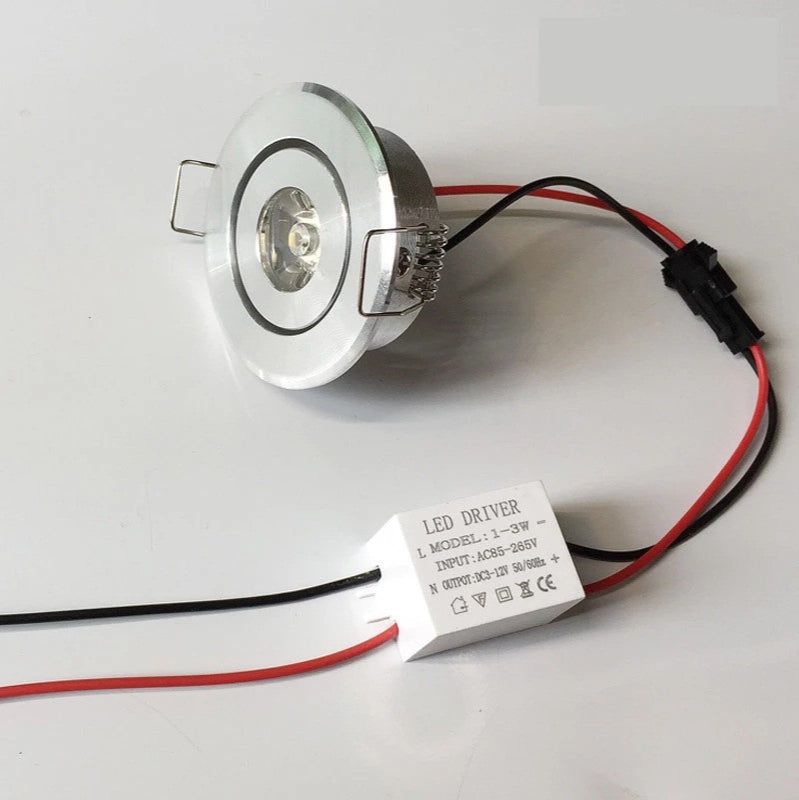 Dimmable Mini Spotlight DC12V Ceiling Recessed Downlight 3W Led Downlight Cob Emits Red Blue Green Light Cold Warm White Lamp