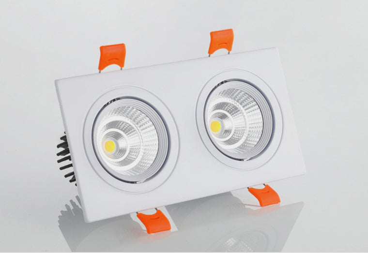 Square Recessed Dimmable COB LED Downlights 7W 9W 12W 18W 24W LED Ceiling Spot Lights 110-240V LED Ceiling Lamps Indoor Lighting