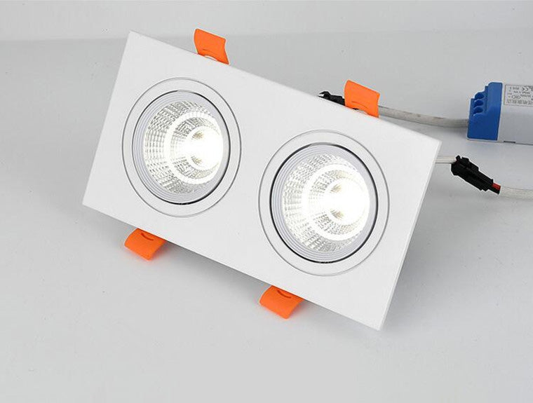 Square Recessed Dimmable COB LED Downlights 7W 9W 12W 18W 24W LED Ceiling Spot Lights 110-240V LED Ceiling Lamps Indoor Lighting