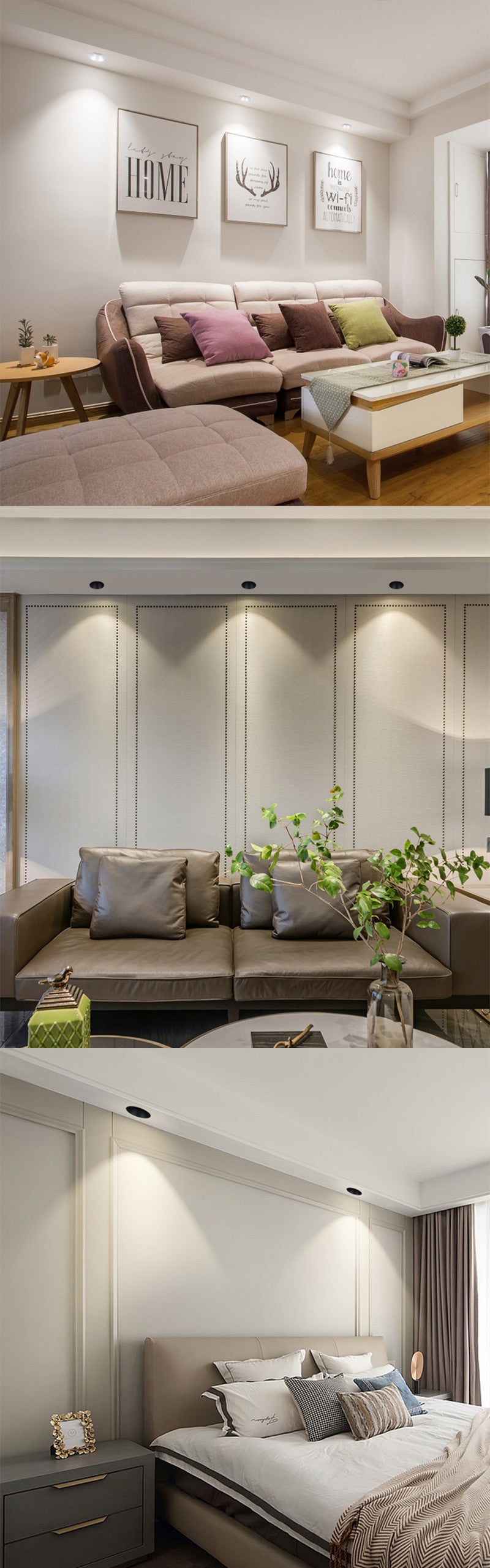 Honeycomb Nest Anti Glare Lens COB Recessed Downlight 15W Dimmable 110V 220V Round LED Ceiling Spot Light 24° Pic Background