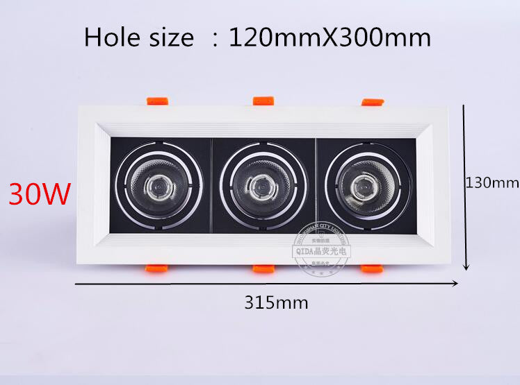 Dimmable 10W 20W 30w AC85V-265V LED Ceiling Downlight Recessed LED Lamp Spot Light LED For Home Lighting 110V 220V