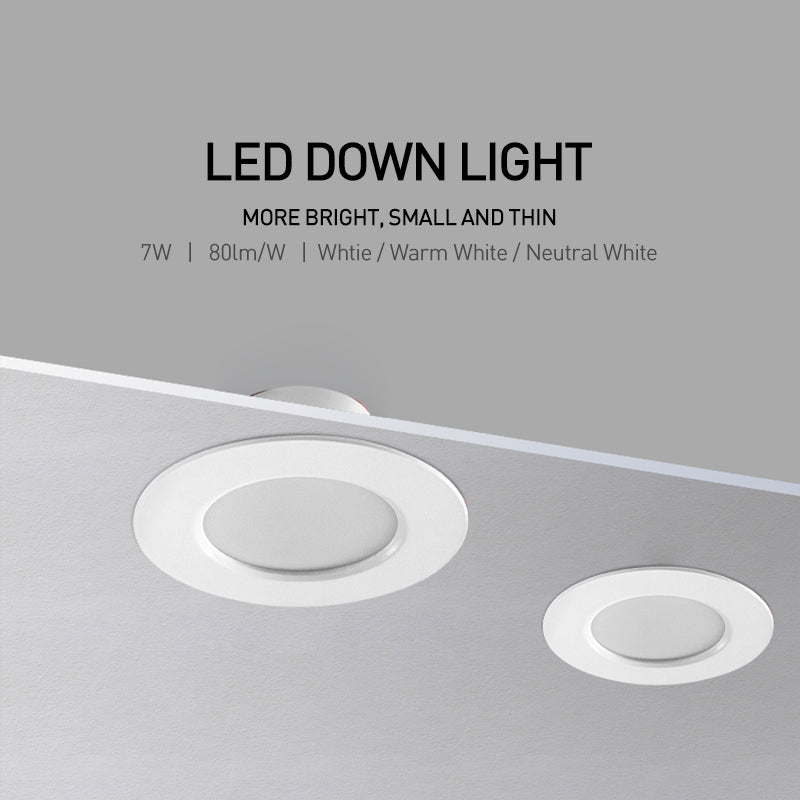 LED Downlight Recessed Round LED Ceiling Lamp 7W High Brightness 5PCS Warm White Cold White Day White AC220-240V No Need Driver