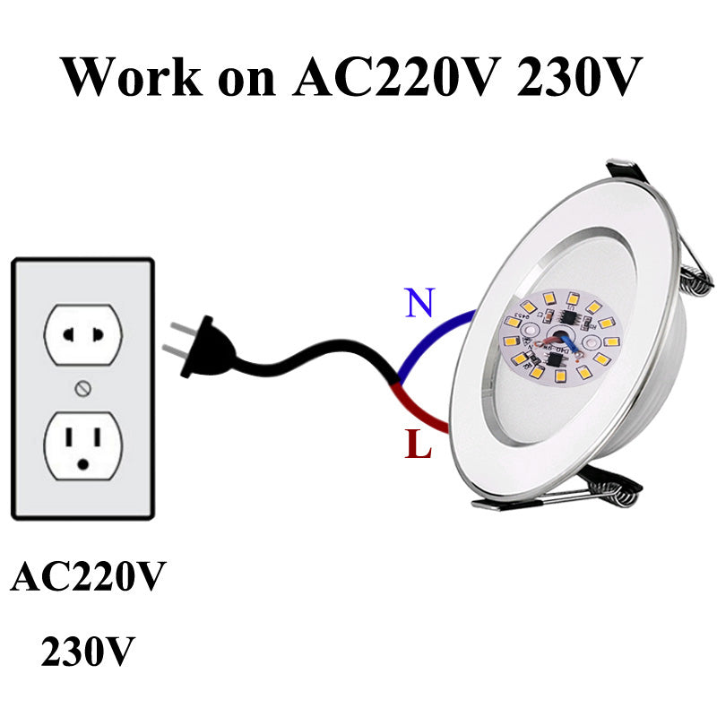 LED Downlight Round LED SMD Chip 3w 5w 7w 9w 12w 15w AC220 230V Recessed 10Pack LED Lamp Spot Light indoor light LED Bulb