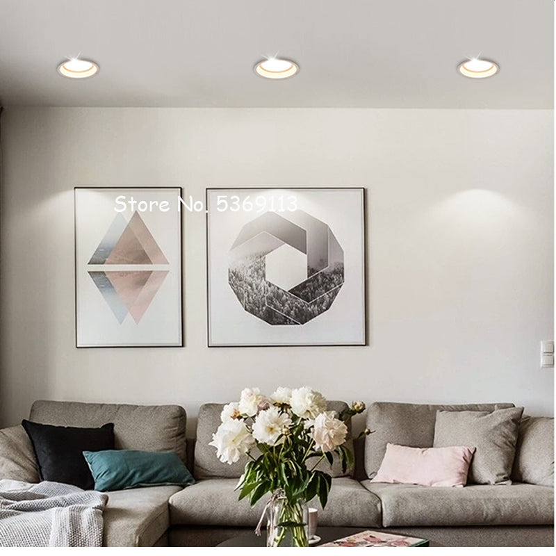 Anti-corrosion Dimmable LED Downlight Anti-Glare Led Ceiling Lamp LED Spot Lighting Bedroom Kitchen Led Recessed Downlight