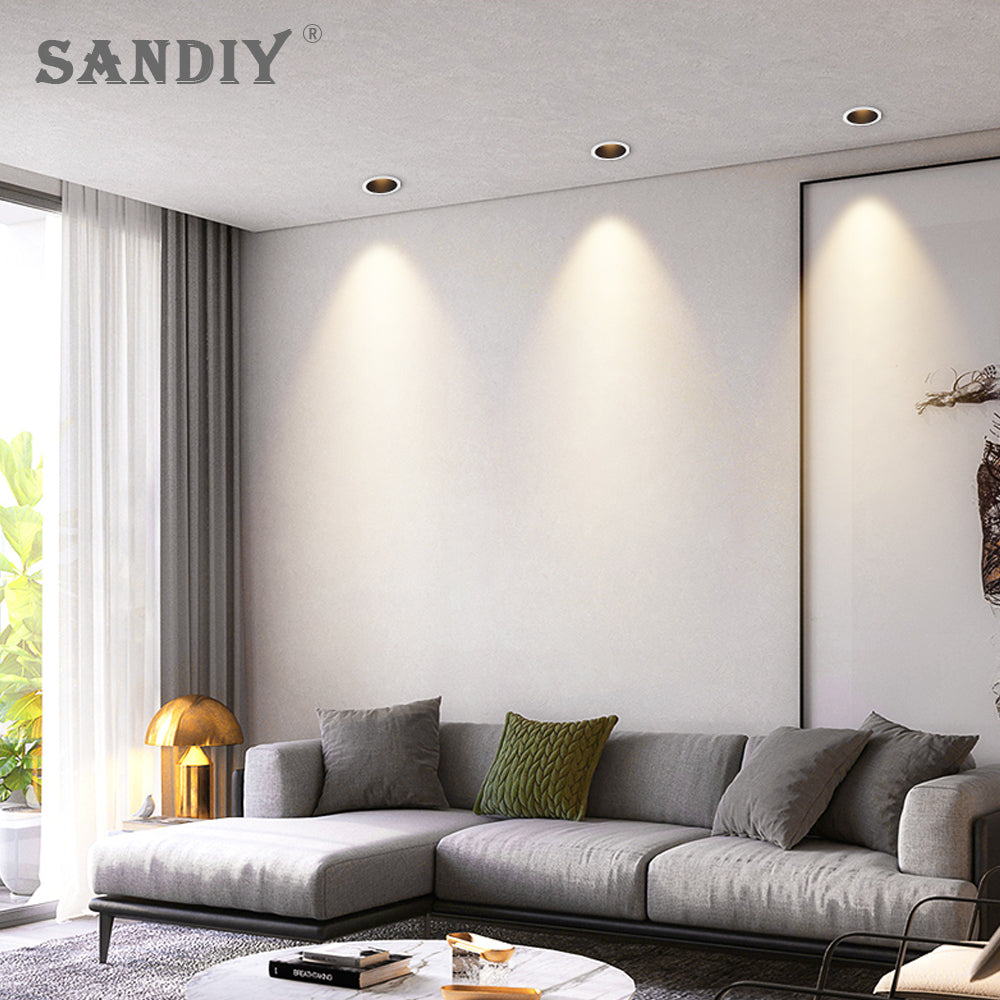 Recessed Ceiling Downlight 7W /12W Flush Mount Spotlight Rotatable Angle LED Spotlight for Foyer Kitchen Bedroom Home Lightings