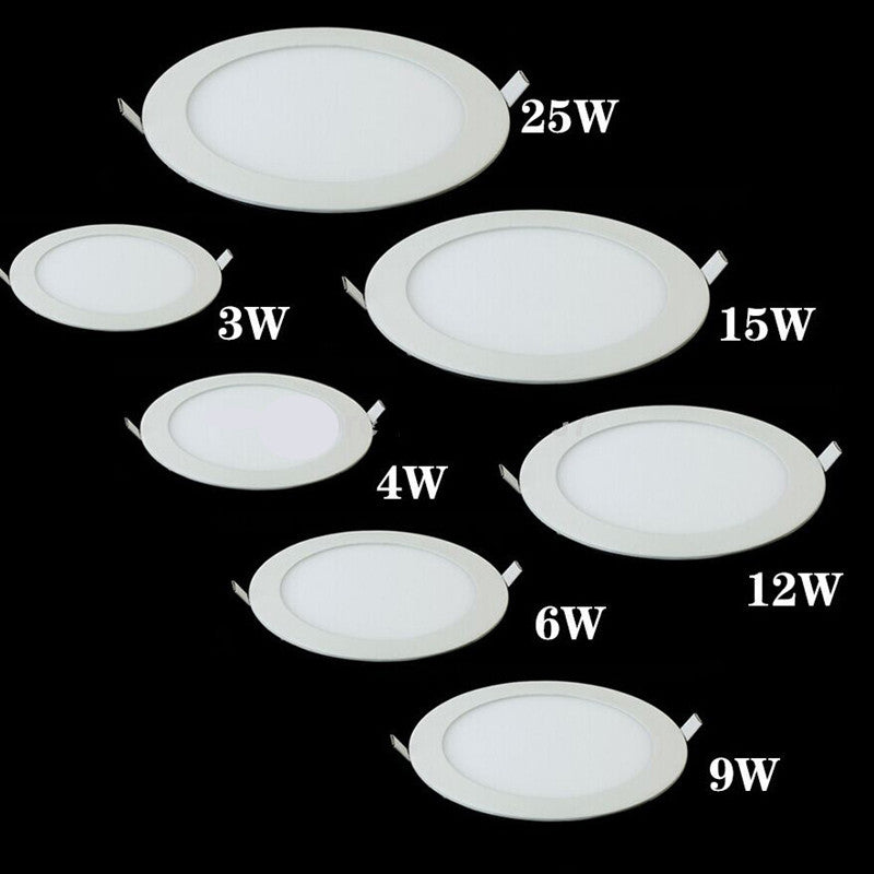 Dimmable LED Panel Light Ultra Thin 2pcs 30W Ceiling Recessed Downlight Round LED Spot Light AC85-265V