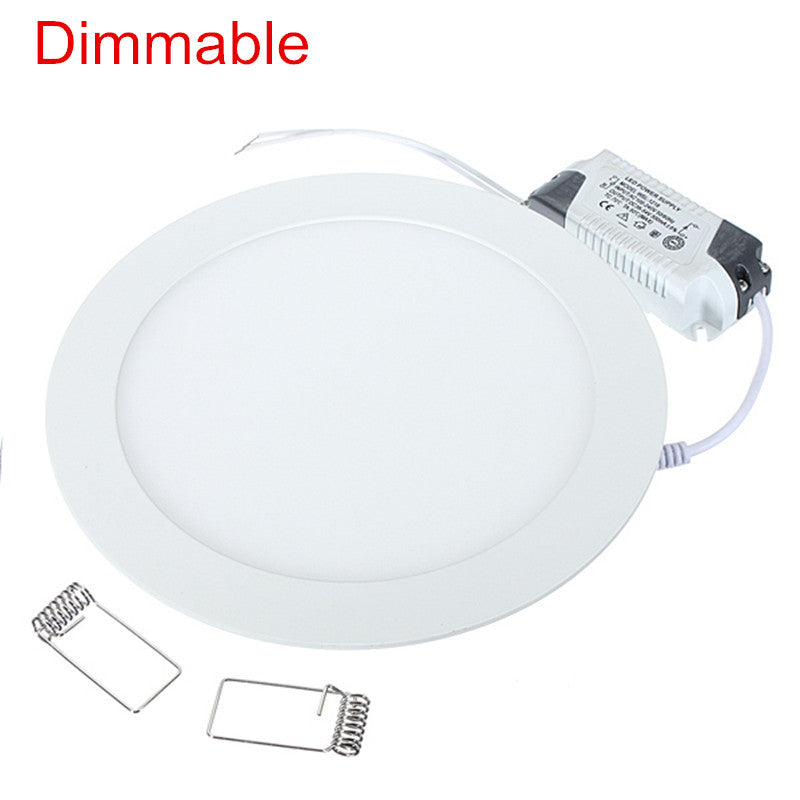 Dimmable LED Panel Light Ultra Thin 2pcs 30W Ceiling Recessed Downlight Round LED Spot Light AC85-265V