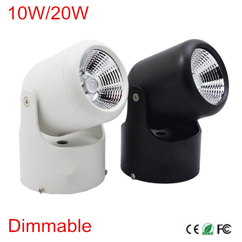 Dimmable 10W 20W Super Bright Spot light 180 Degree Rotation Ceiling Lamp LED DownLight AC85-265V Led Downlights Surface Mounted