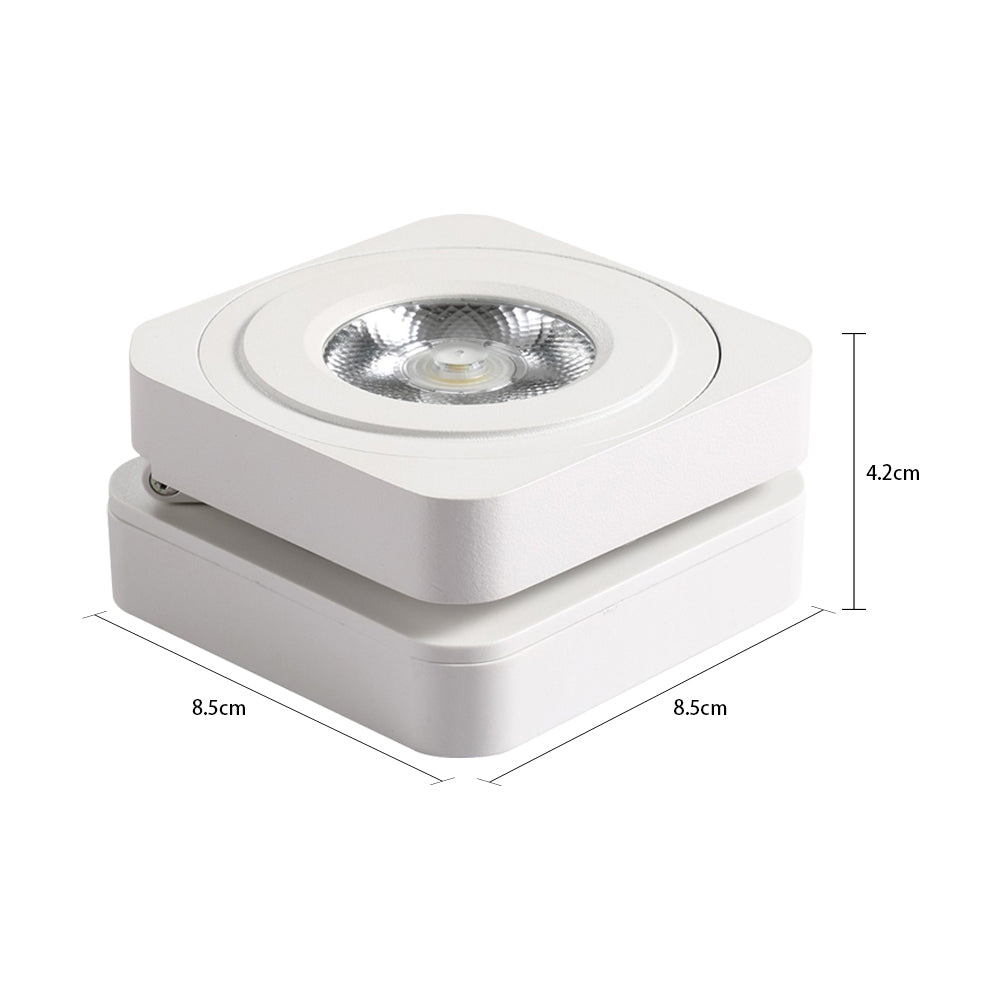 DBF Foldable LED Surface Mounted Downlight 5W 7W 10W Ultra-thin Square 360 Degree Rotatable 3000K/4000K/6000K Ceiling Spot Light