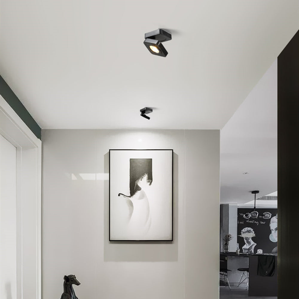 DBF Foldable LED Surface Mounted Downlight 5W 7W 10W Ultra-thin Square 360 Degree Rotatable 3000K/4000K/6000K Ceiling Spot Light