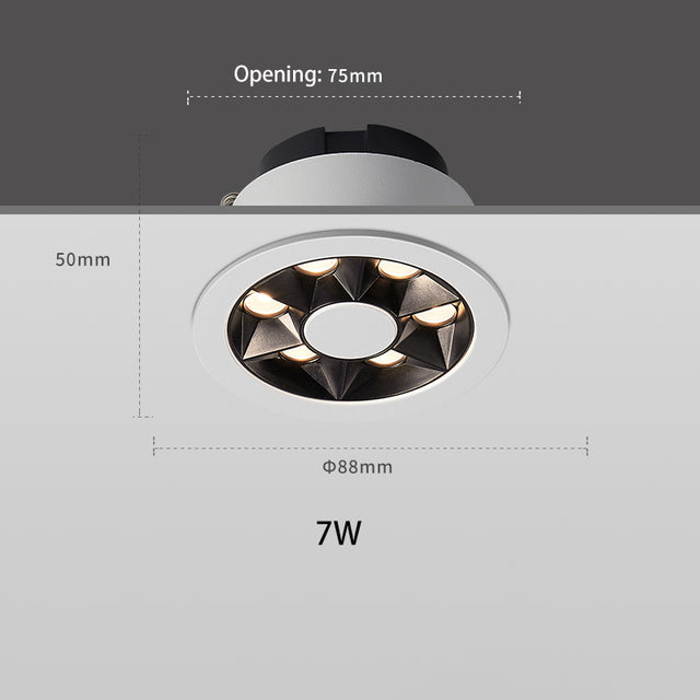 BRGT LED Spot Lights Recessed Downlight Aluminum Ceiling 7W 12W 24W COB Focos Lamp 110V 220V For Kitchen Home Indoor Lighting