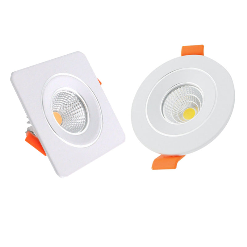 Dimmable COB LED Recessed Downlight 3W 5W Warm White/Natural White/Cold White LED Ceiling Spot Light AC220V 110V