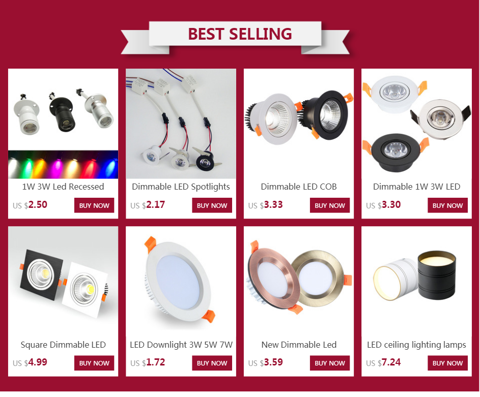 Dimmable COB LED Recessed Downlight 3W 5W Warm White/Natural White/Cold White LED Ceiling Spot Light AC220V 110V