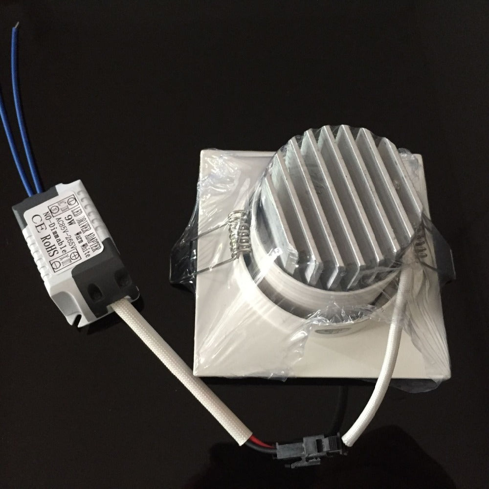 Ceiling Lamp 7W 9W 12W AC110V 220V LED Spot light Recessed decoration LED Dimmable Bright Square Downlight