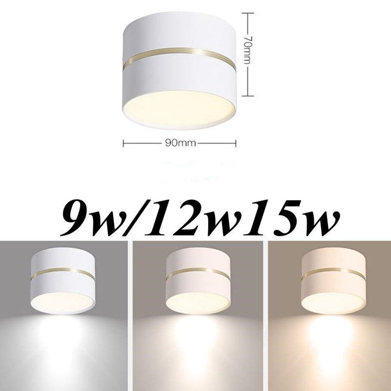 LED Spotlights Anti-Glare Downlight 7w 9w 12w Living Room Bedroom Corridor Store Surface Mounted Downlight 220v Ceiling Lamps