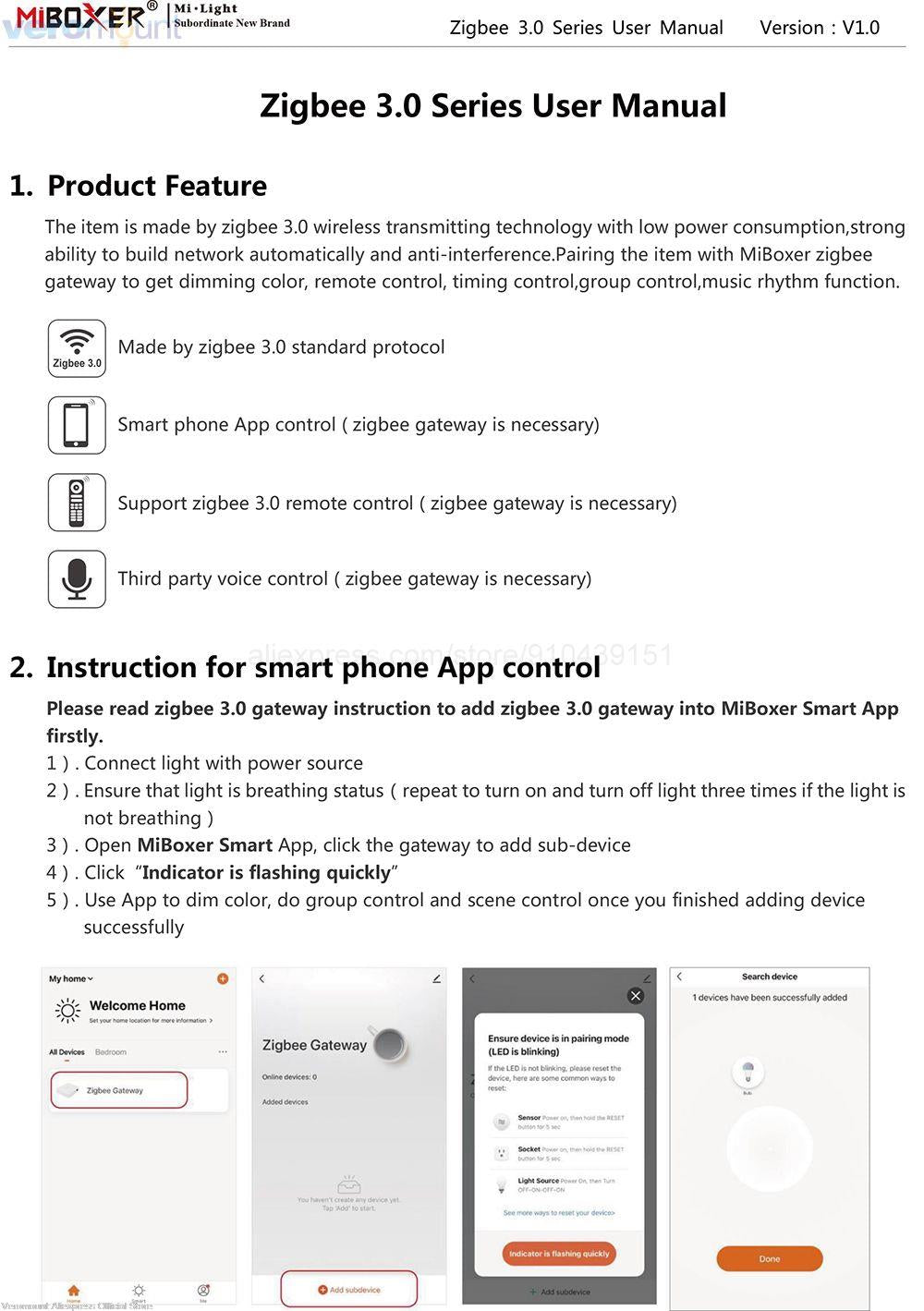 Miboxer Zigbee 3.0 Dual White LED Downlight DW2-06A-ZB 6W / DW2-12A-ZB 12W Round Ceiling Light AC100~240V LED Panel lamp