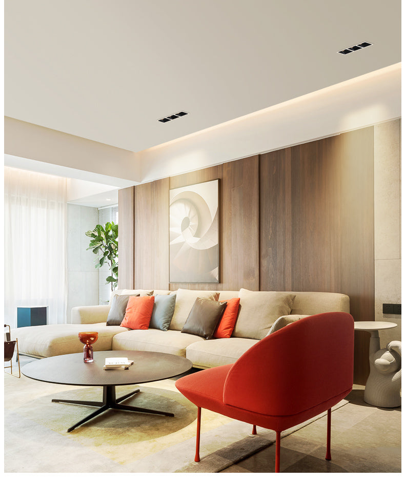 Honeycomb Square Nest Anti-Glare COB Recessed Downlight 1/2/3/4 LED Ceiling Spotlight for Bedroom Interior Lighting AC220V