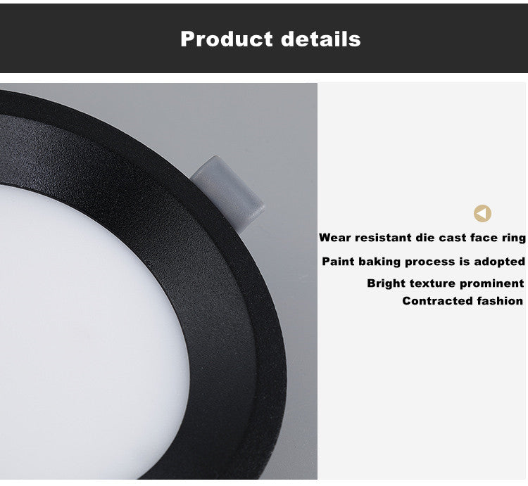 LED Downlight 5W 9W 12W 16W 22W Round Square Embedded LED Panel Light Downlight Black LED Ceiling Lamp Lights AC110V 220V