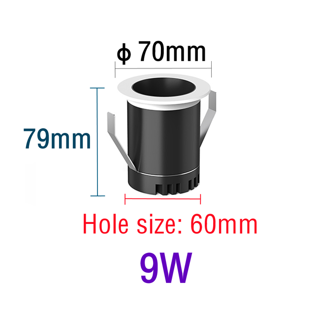 Mini Led Spot Downlights Recessed COB Dimmable Ceiling Light For Home Cabinet Showbox Hole Size 30mm